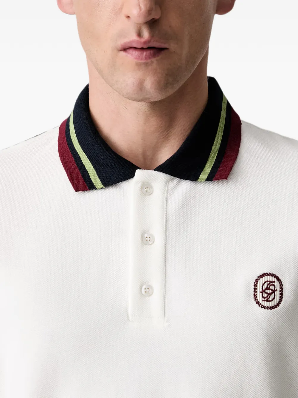 Drôle De Monsieur D Mirror poloshirt met afwerking Wit