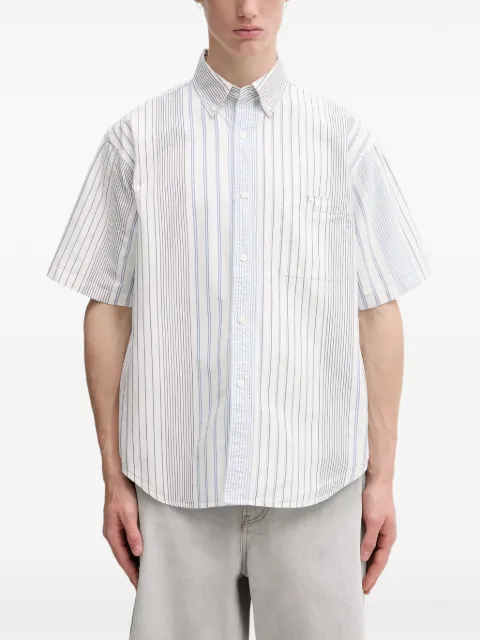 BEAMS Oxford striped-pattern button-down shirt