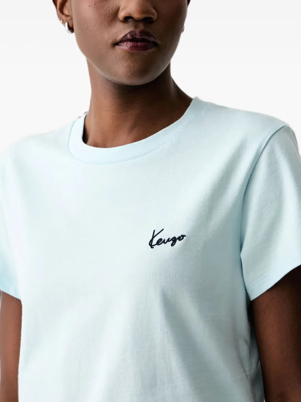 Kenzo T-shirt met geborduurd logo Blauw