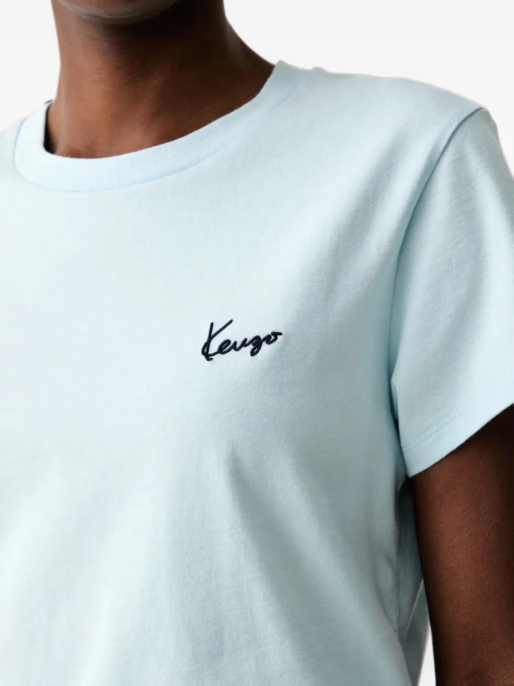 Kenzo T-shirt met geborduurd logo Blauw