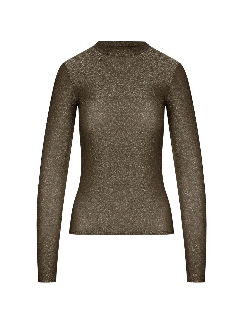 Forte Forte glitter-effect long-sleeve top - Marrone