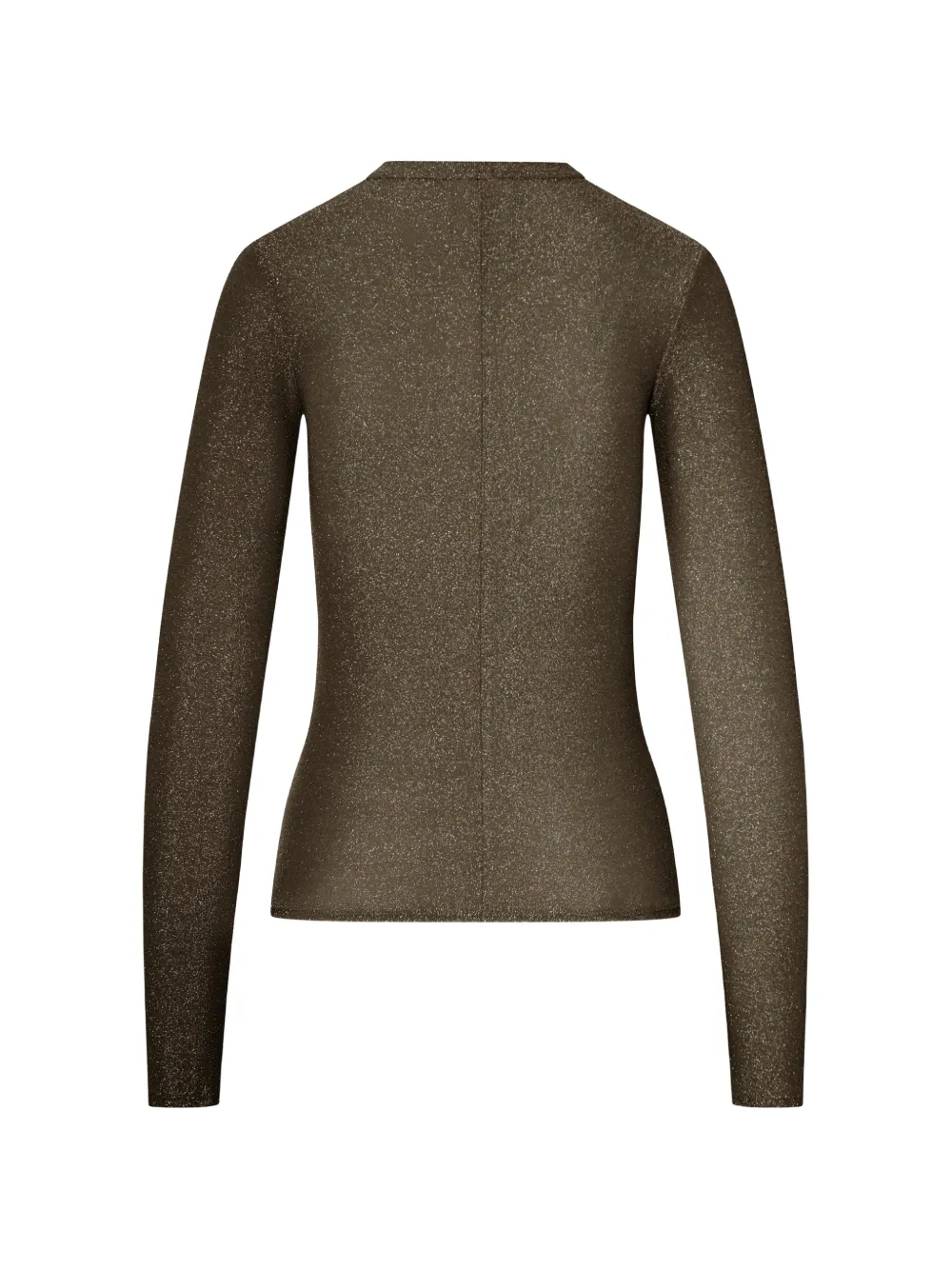Forte Top met lange mouwen en glitters-effect Bruin