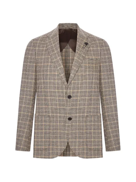 Lardini Prince of Wales check wool blazer