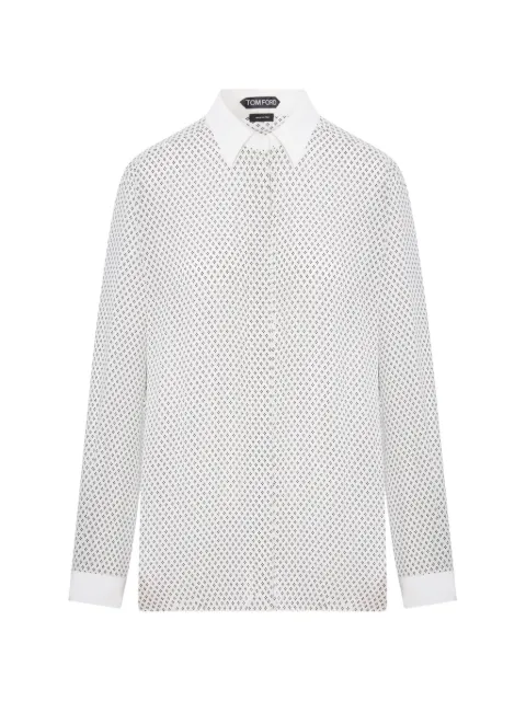 TOM FORD geometric-print silk shirt