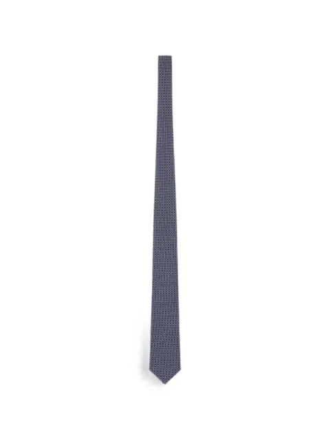 Lardini geometric-pattern silk tie