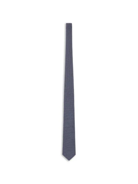 Lardini geometric-pattern silk tie
