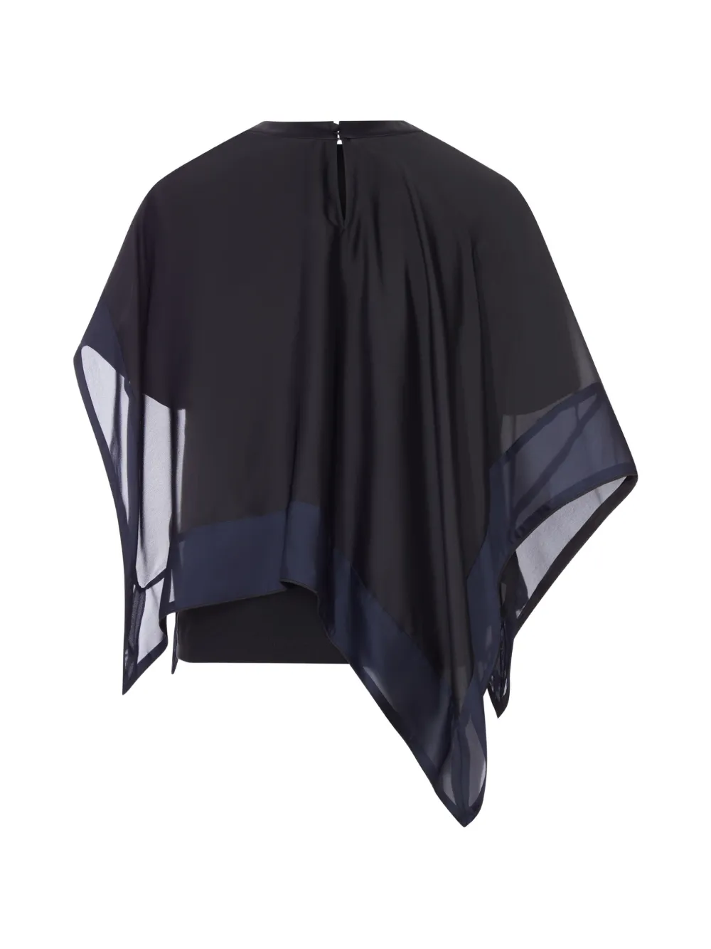 sacai Blouse met chiffon laag Zwart