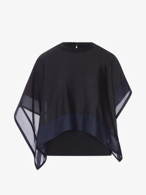 sacai Hemd mit Chiffon-Overlay