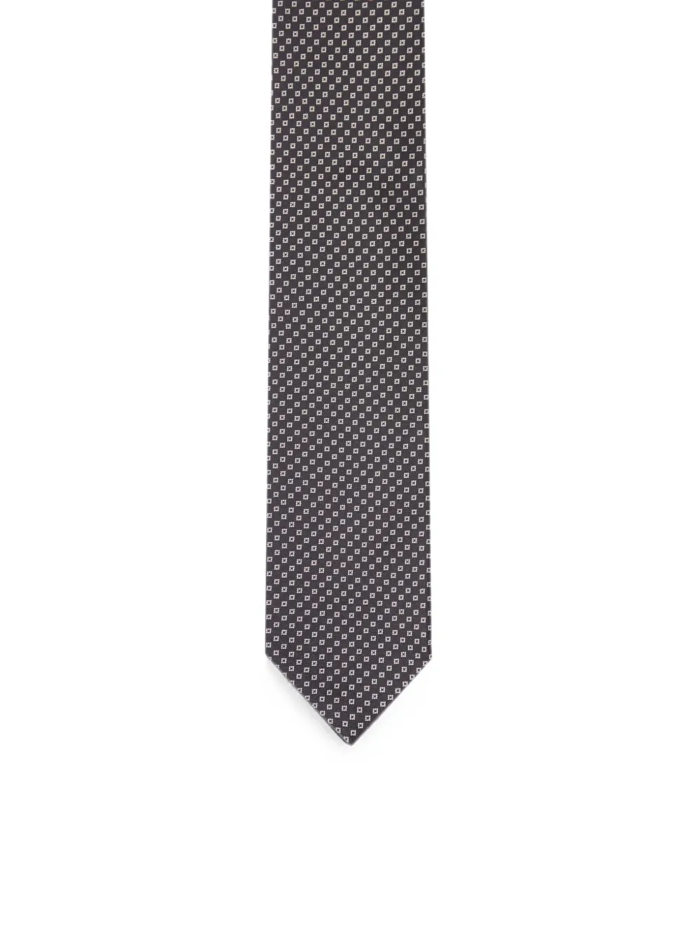Lardini Stropdas met geometrische print Grijs