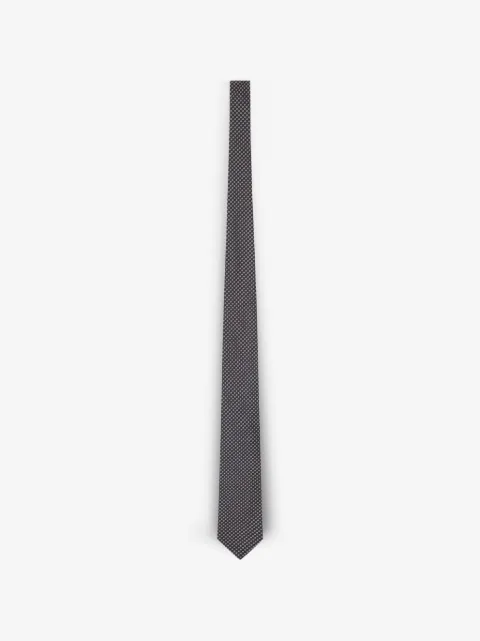 Lardini geometric-print silk tie