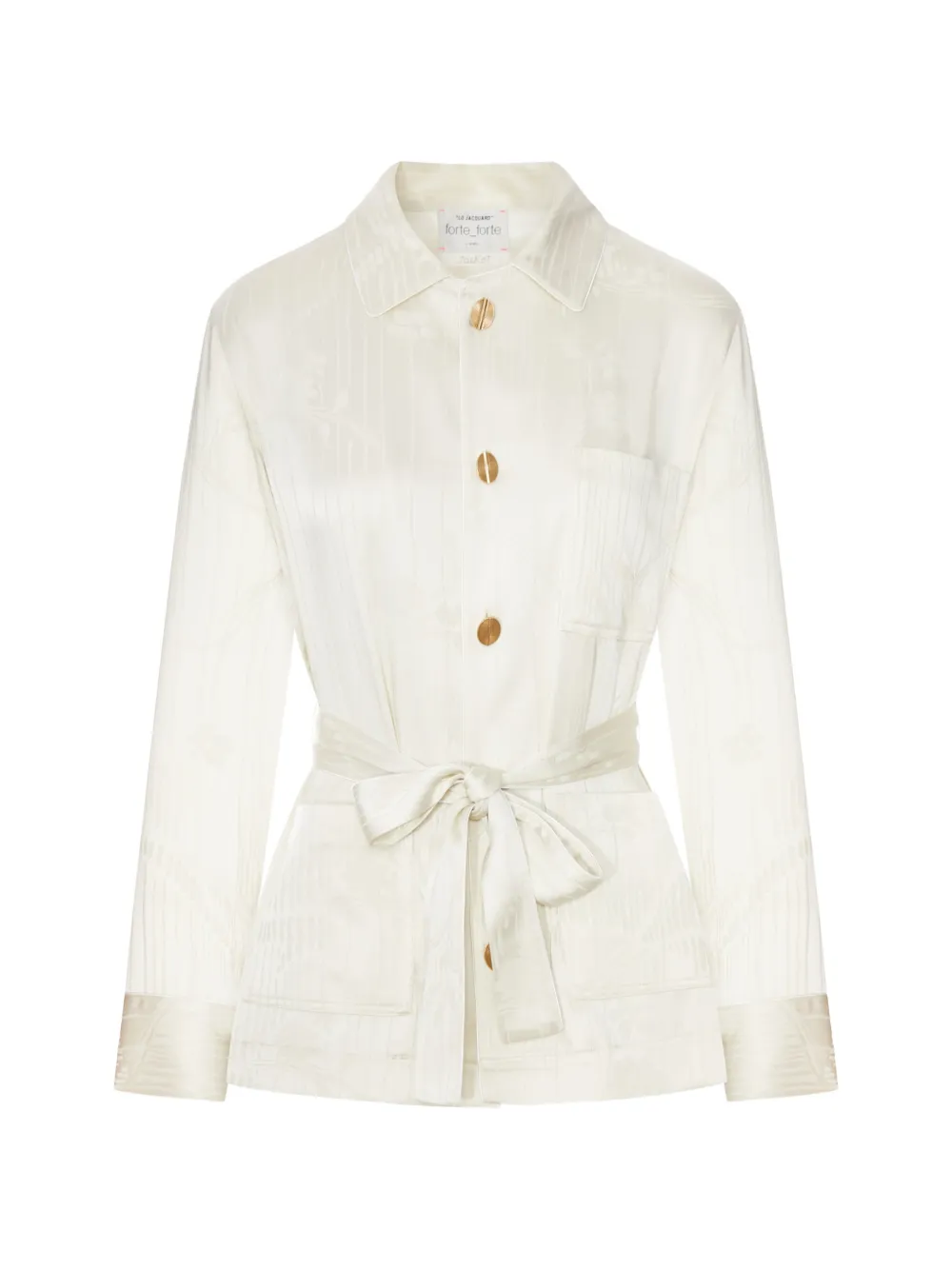 Forte Forte jacquard-pattern belted jacket - Toni neutri