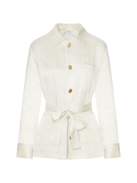 Forte Forte jacquard-pattern belted jacket