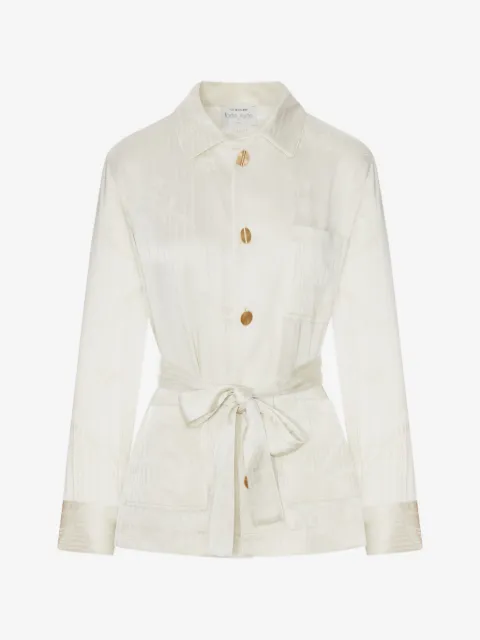 Forte Forte jacquard-pattern belted jacket