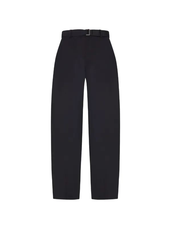 Sacai Belted Tappered Trousers in Black
