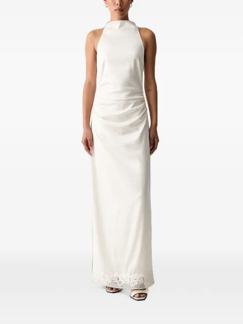 ROTATE BIRGER CHRISTENSEN lace-trim ruched dress