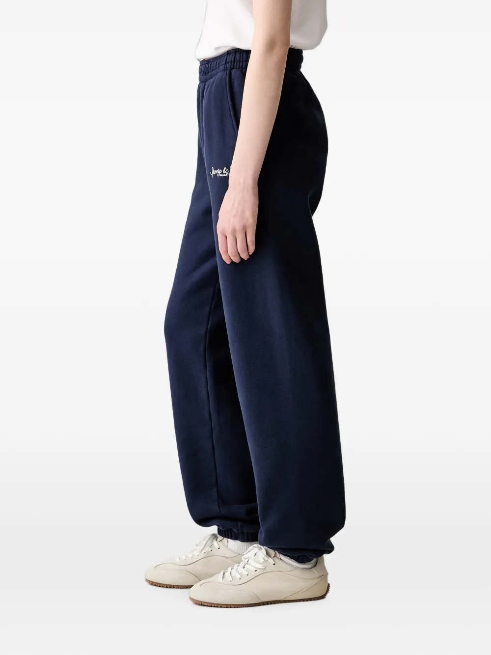 Sporty & Rich Syracuse embroidered track pants Blauw