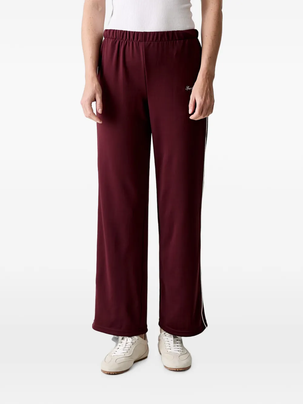 Sporty & Rich logo-embroidered side-stripe track pants - Rot