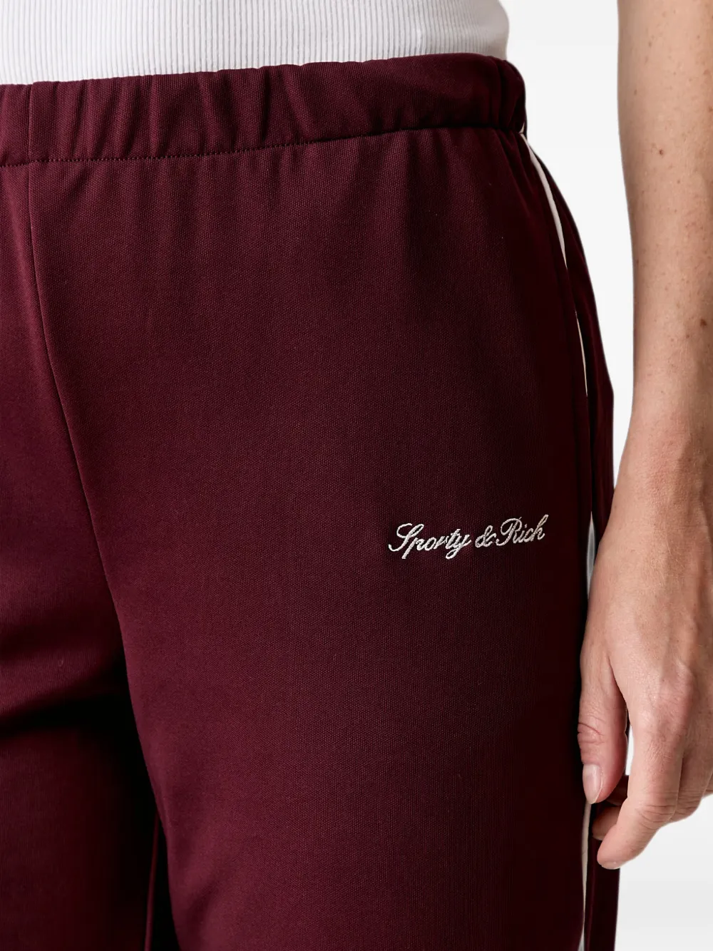 Sporty & Rich Trainingsbroek met geborduurd logo Rood