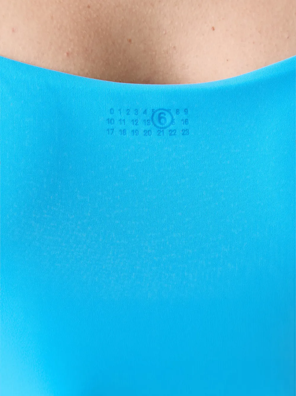 MM6 Maison Margiela scoop-neck swimsuit Blauw