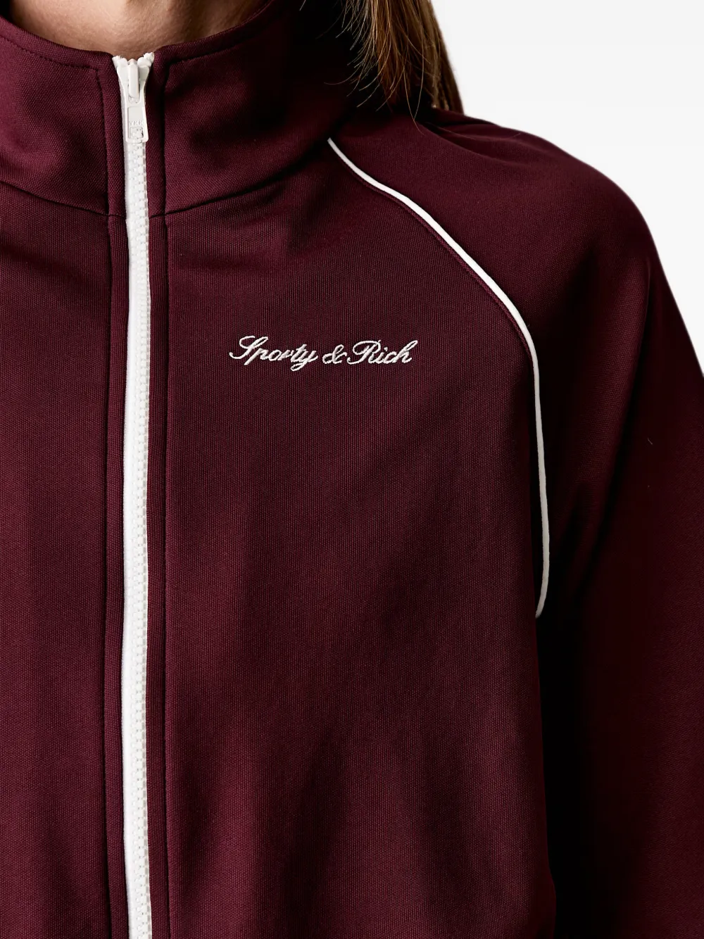 Sporty & Rich Trainingsjack met geborduurd logo Rood