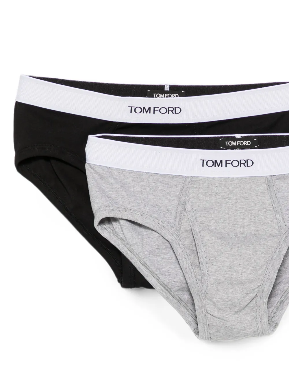 TOM FORD Drie katoenen boxershorts met logoband Zwart