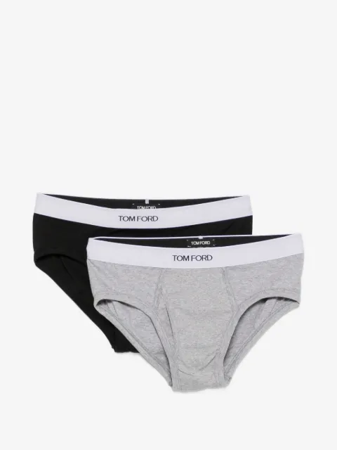 TOM FORD logo-waistband cotton briefs (set of two)