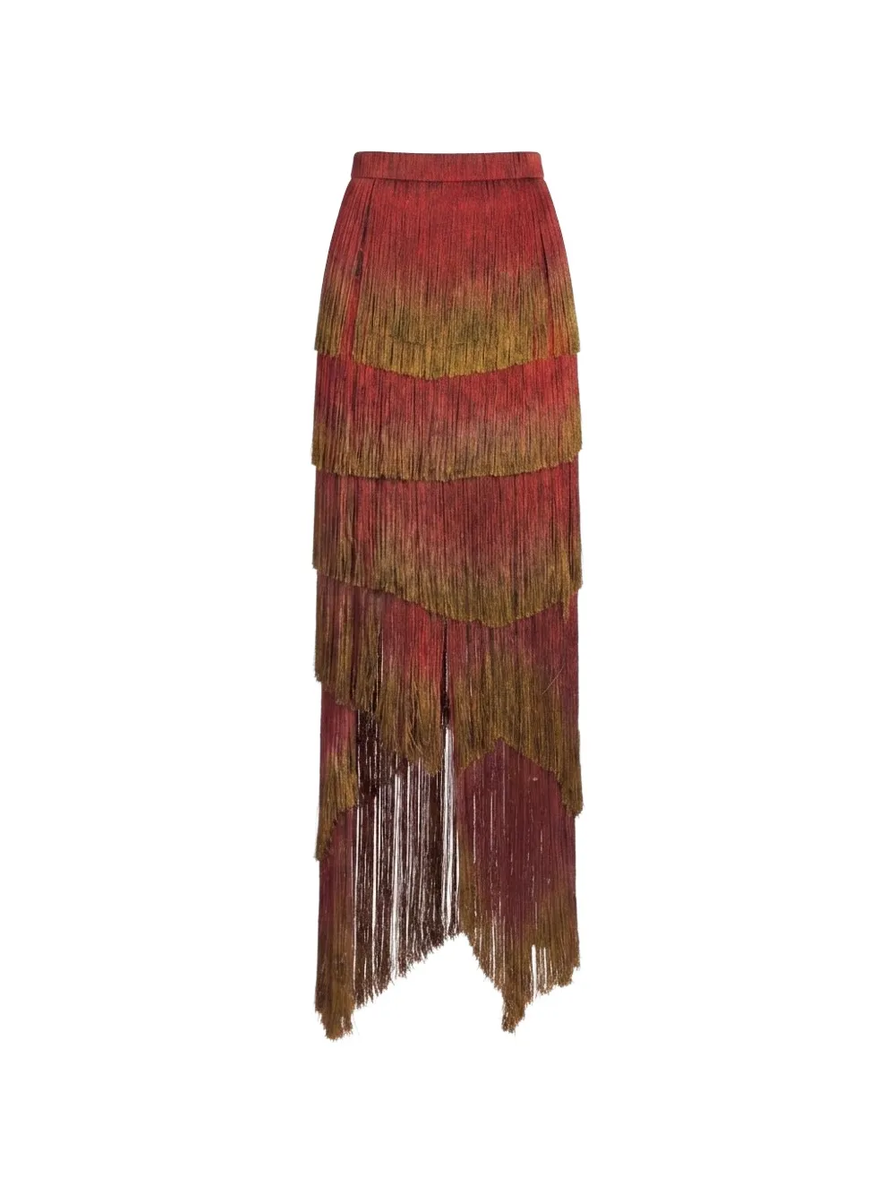 Gemy Maalouf tassel-embellished tiered skirt