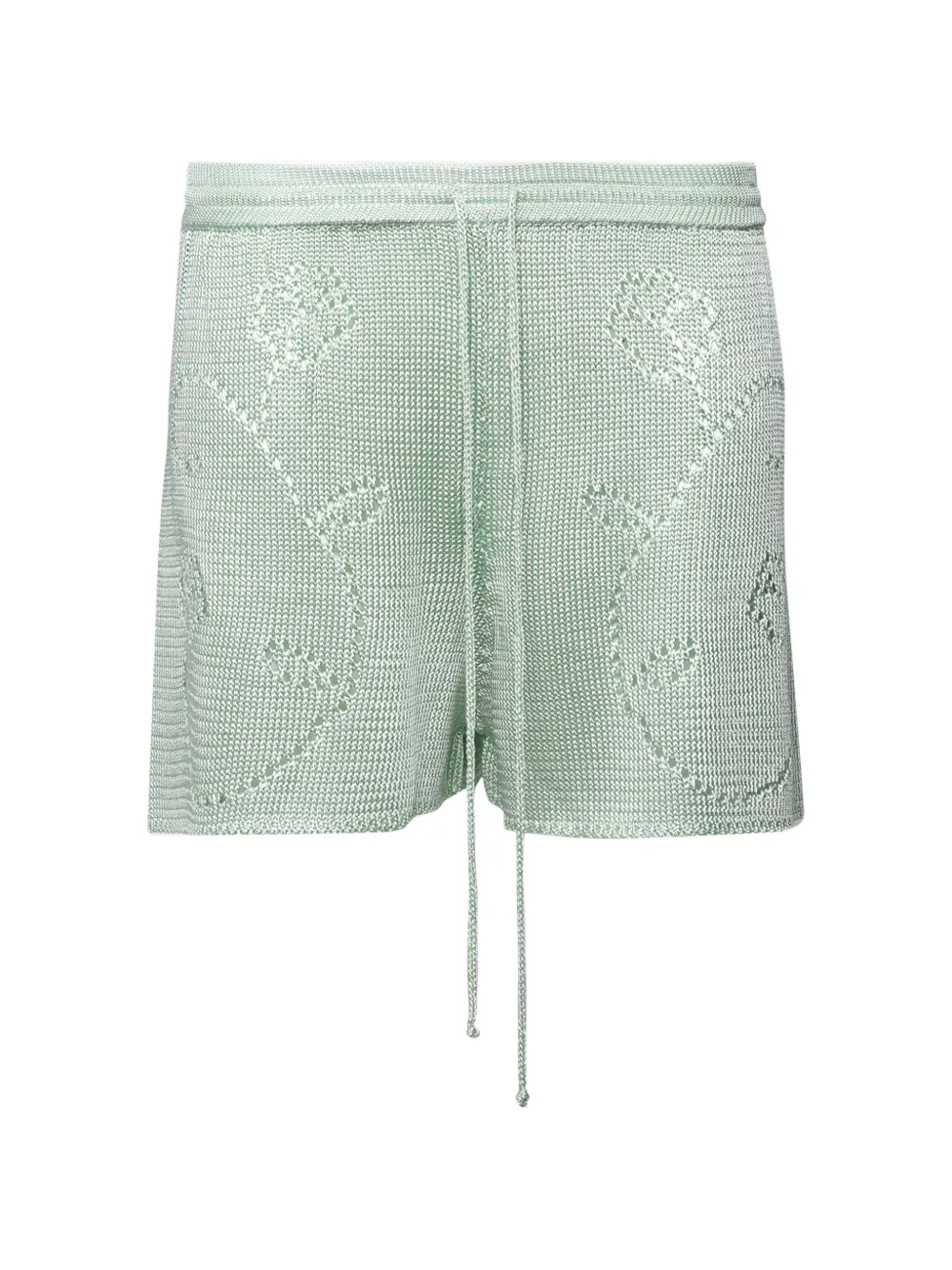 Calle Del Mar Ivy pointelle-knit shorts - Verde