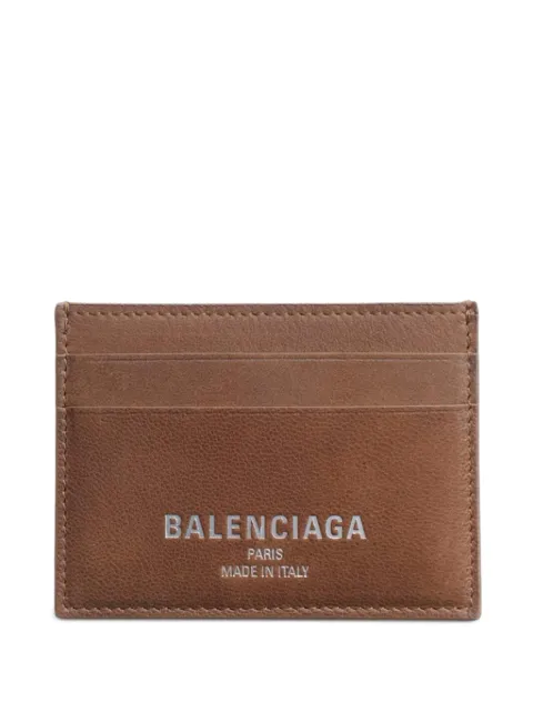 Balenciaga credit card holder in caramel