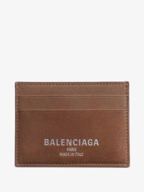 Balenciaga credit card holder in caramel