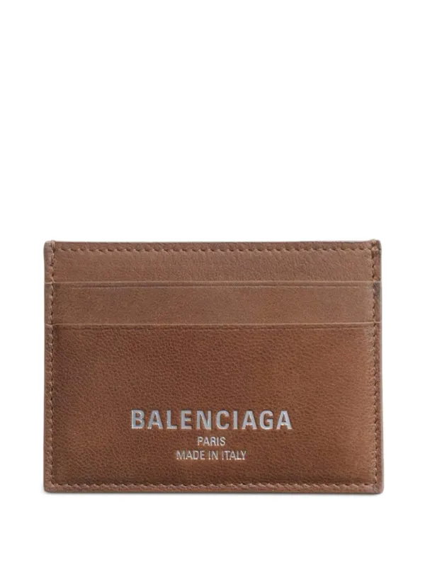 Balenciaga Credit Card Holder in Caramel in Brown