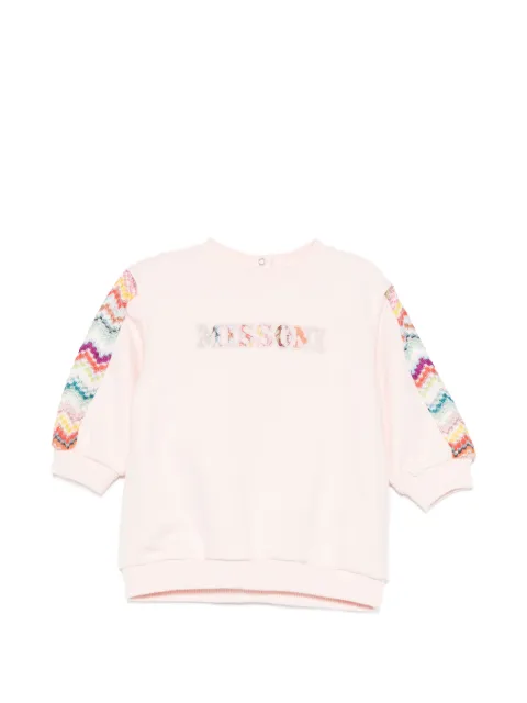 Missoni Kids sudadera con logo bordado