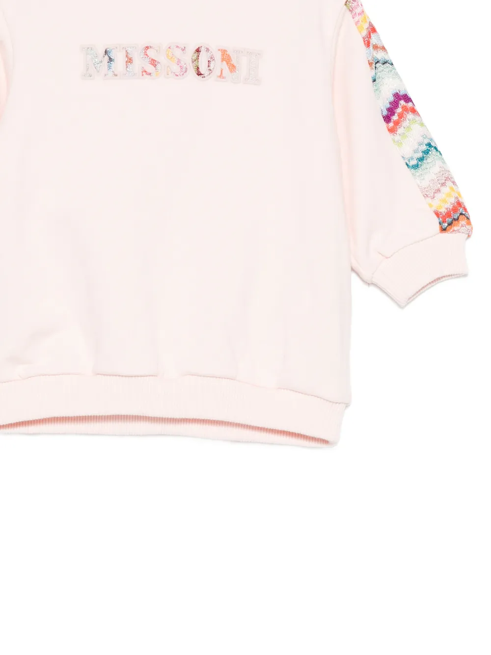 Missoni Kids Sweater met geborduurd logo Roze