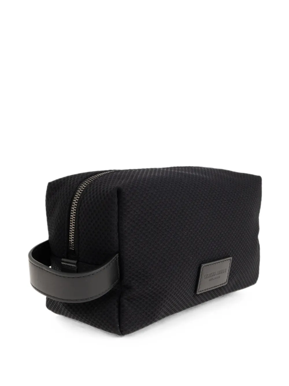 Giorgio Armani Cosmetische tas met logo-patch Zwart