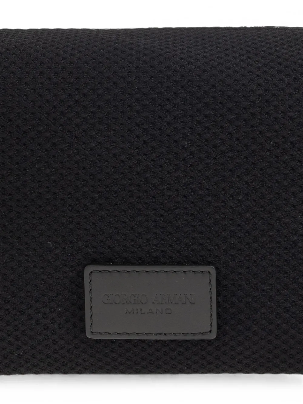 Giorgio Armani Cosmetische tas met logo-patch Zwart
