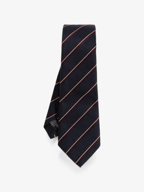 Giorgio Armani corbata de seda con rayas estampadas