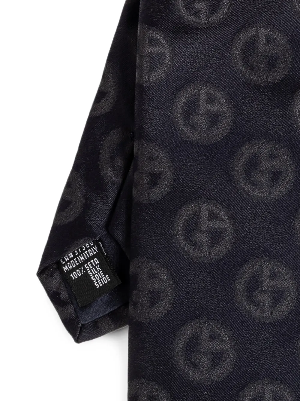 Giorgio Armani Stropdas met logo-jacquard Blauw