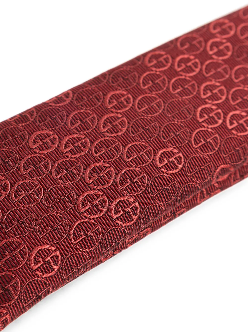 Giorgio Armani Stropdas met logo-jacquard Rood