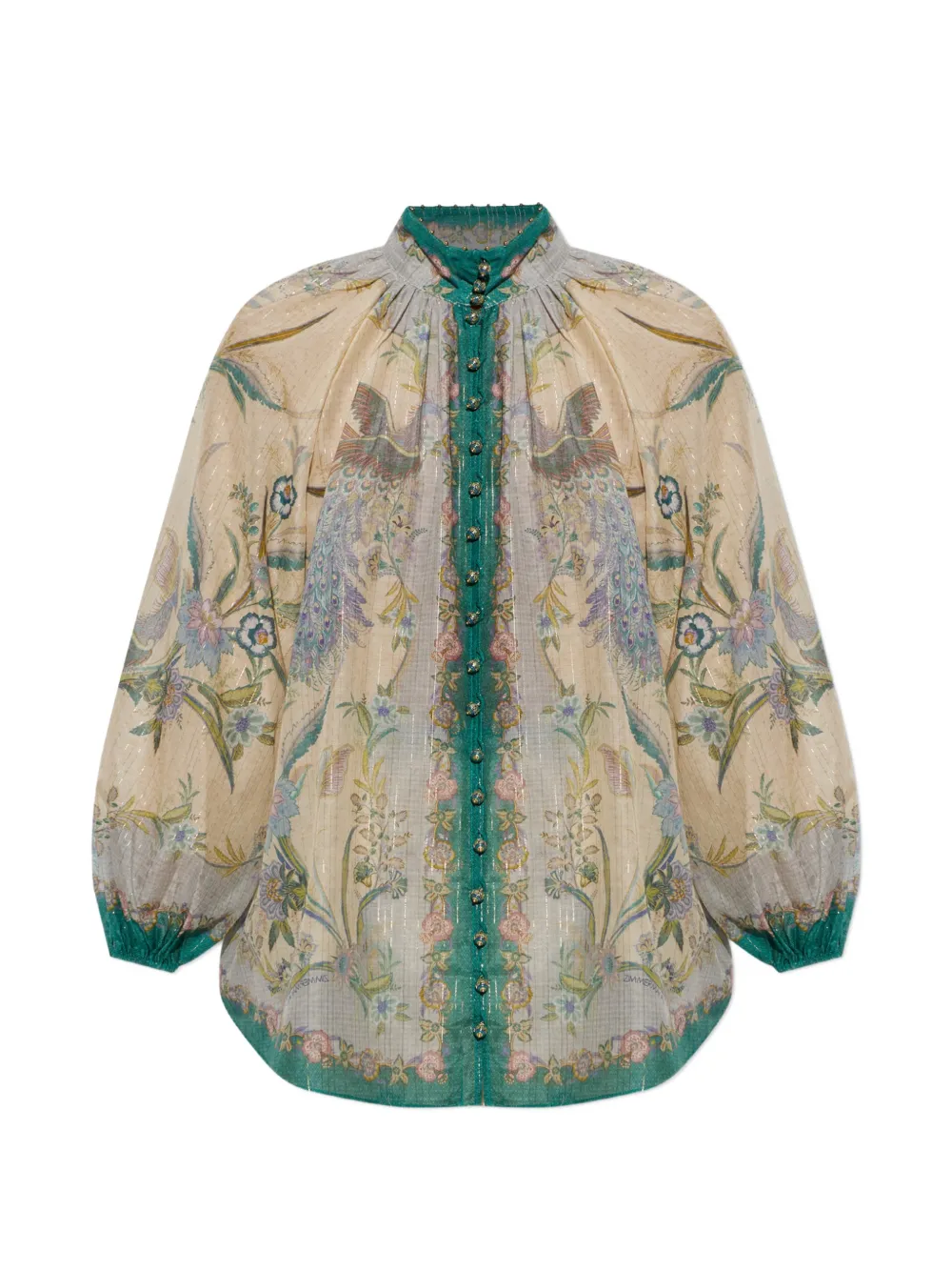 ZIMMERMANN Indra Billow floral-print shirt - Neutrals