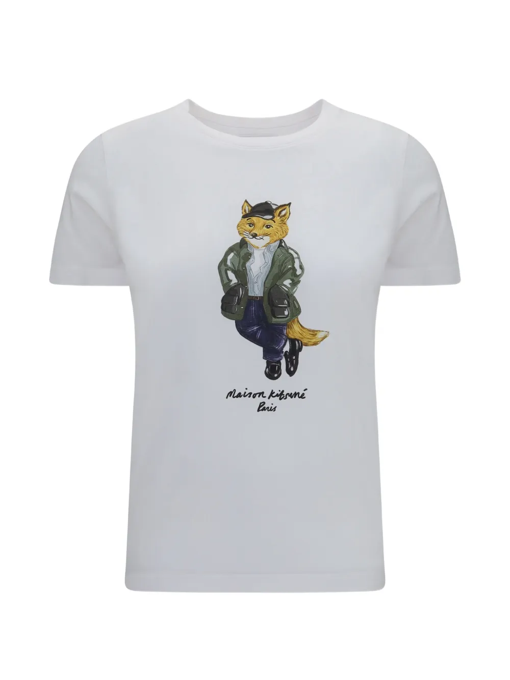 Maison Kitsuné Weekend Fox graphic-print T-shirt - Bianco