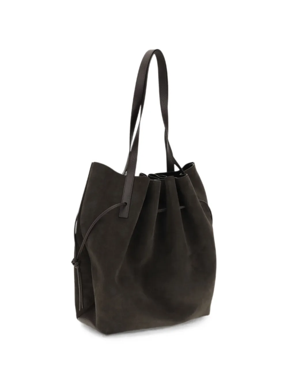 Yuzefi Scallop shopper met trekkoord Bruin