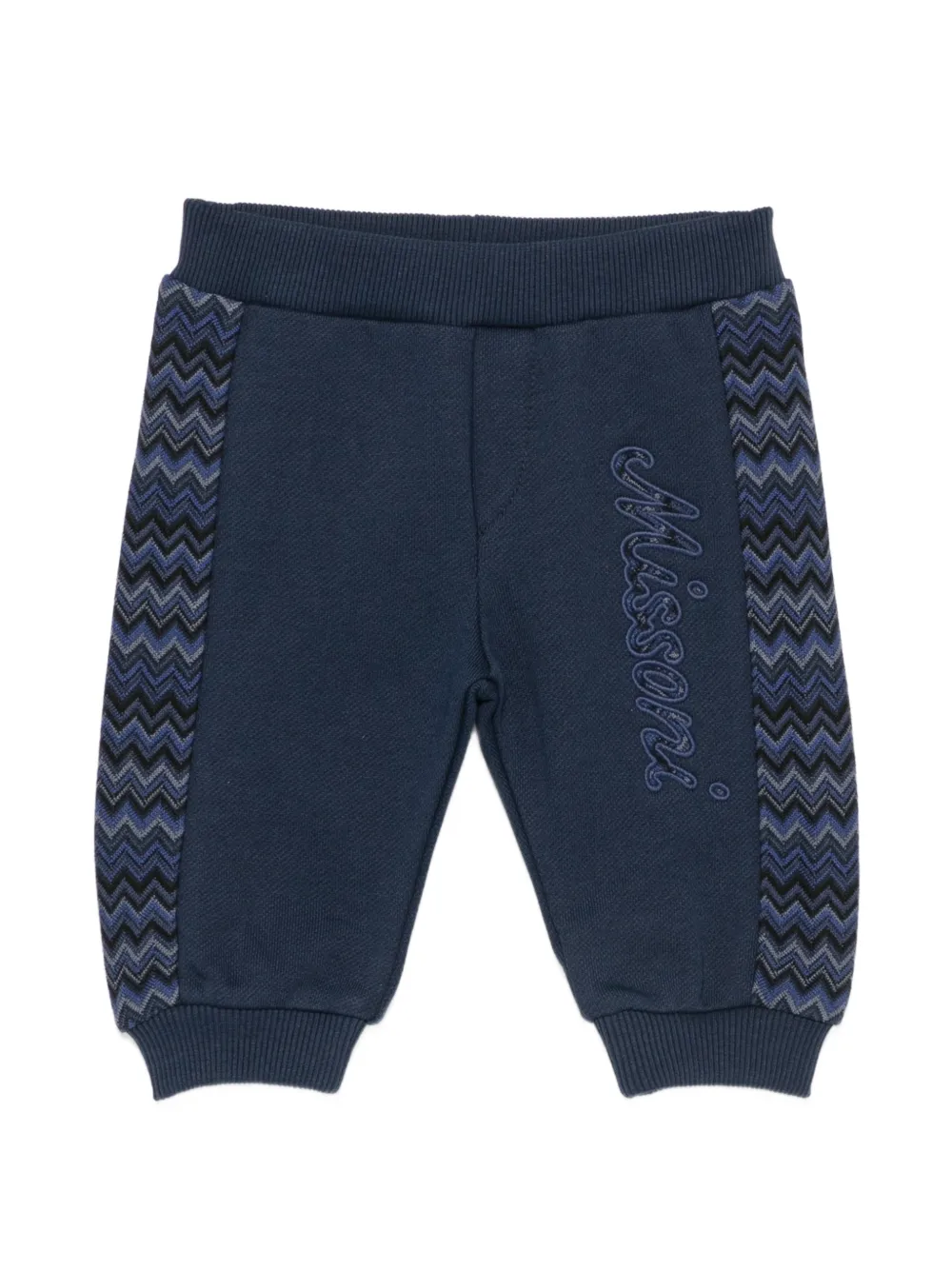 Missoni Kids logo-embroidered track pants - Blau