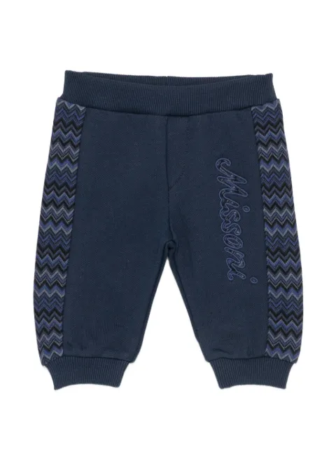 Missoni Kids pantalones de chándal con logo bordado