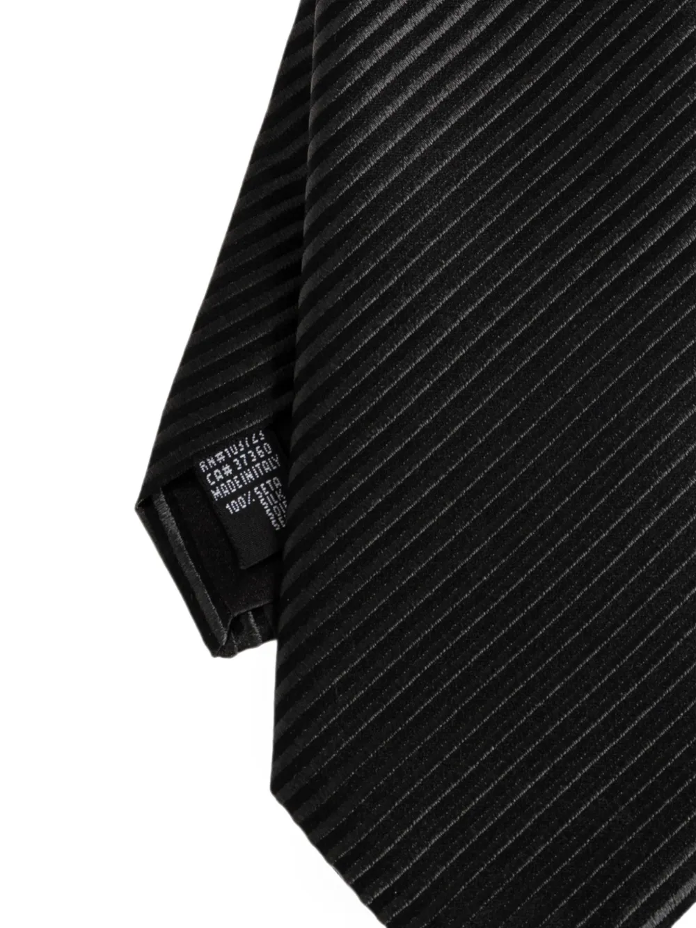 Giorgio Armani Gestreepte stropdas Zwart