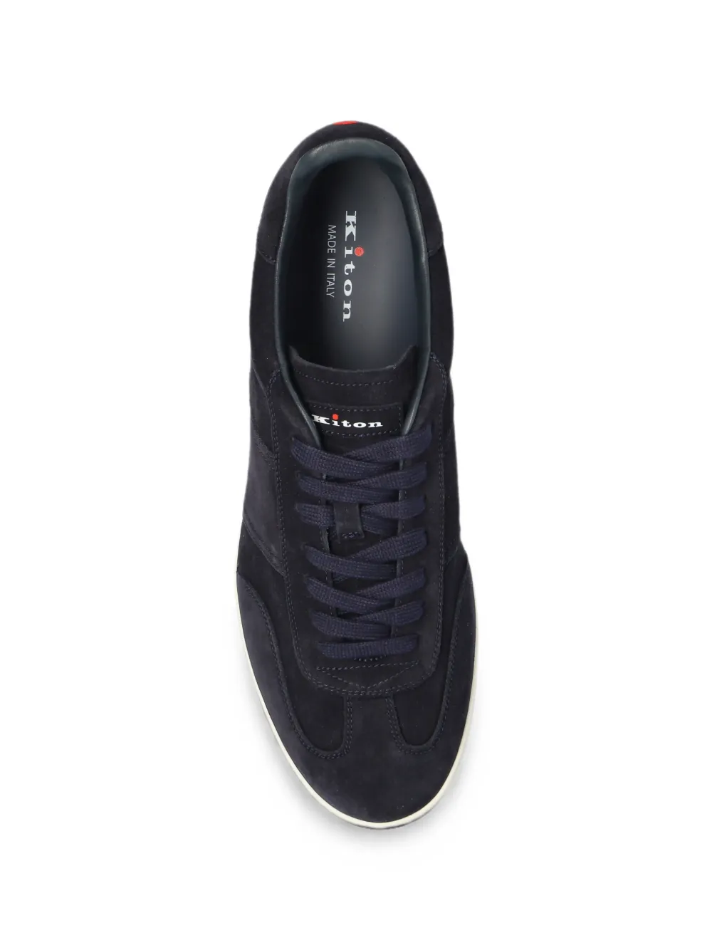 Kiton lace-up leather sneakers Blauw