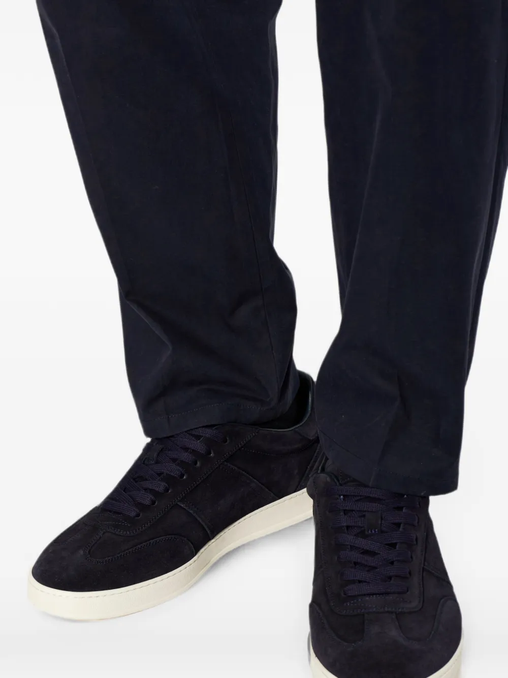 Kiton lace-up leather sneakers Blauw