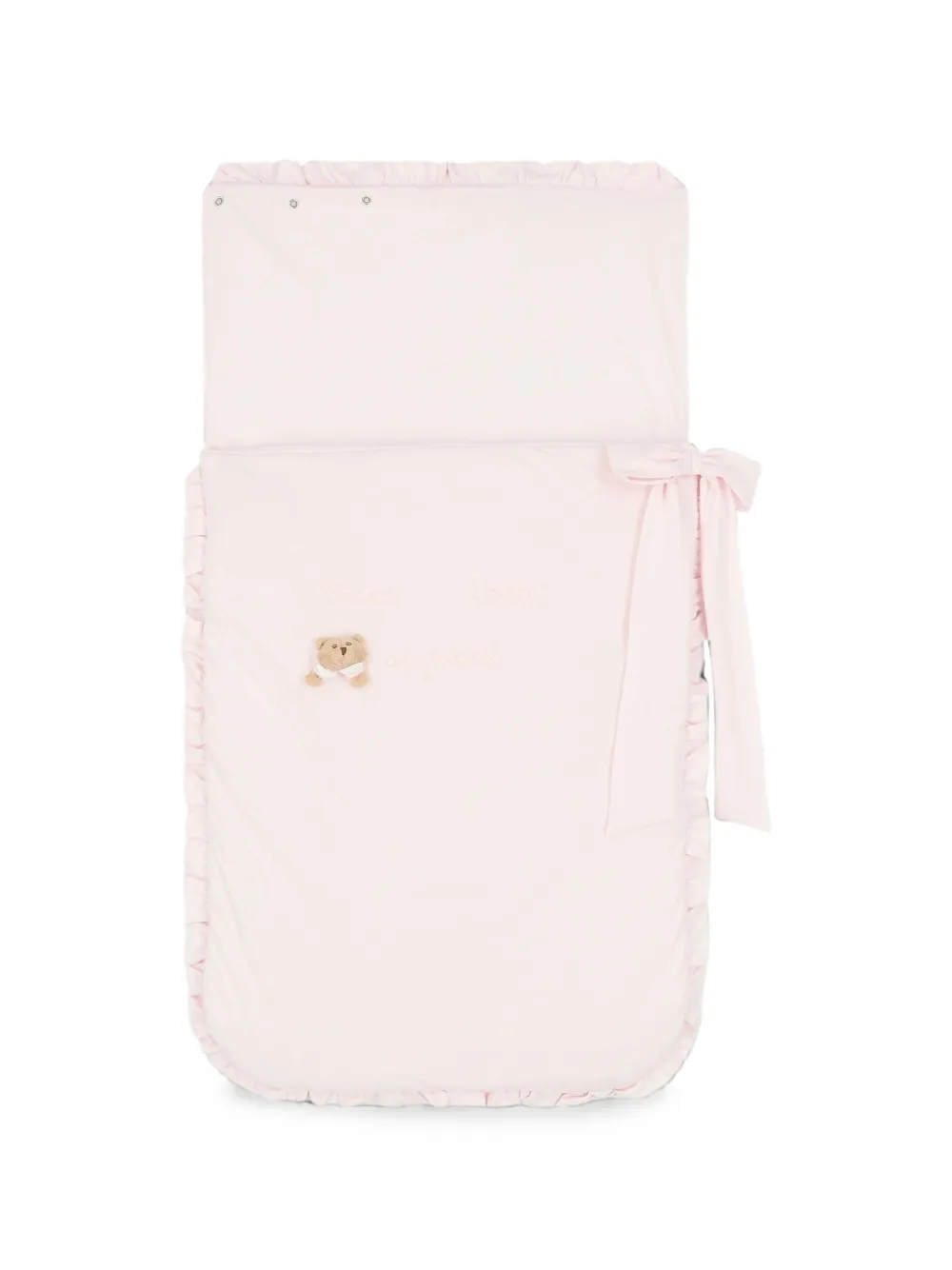 NANAN Teddy Bear katoenen slaapzak met beer-patroon en ruches Roze