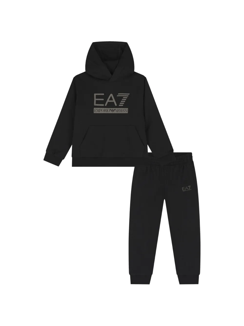 Ea7 Emporio Armani logo-print tracksuit - Nero