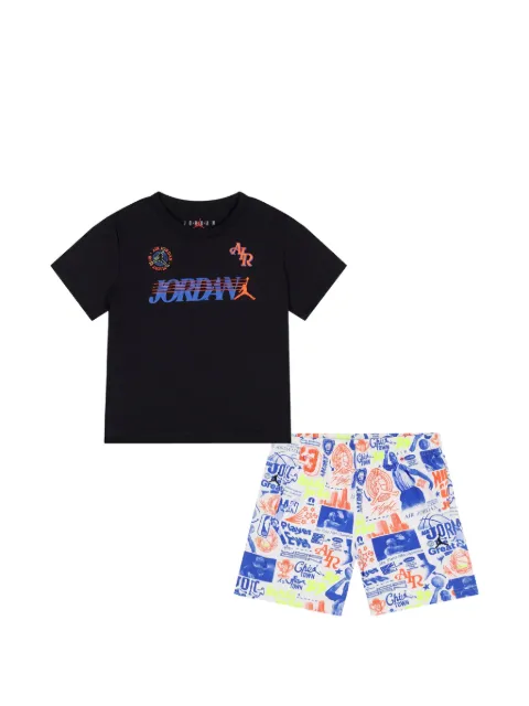 Nike Kids set de bermudas y camiseta de algodón con estampado gráfico