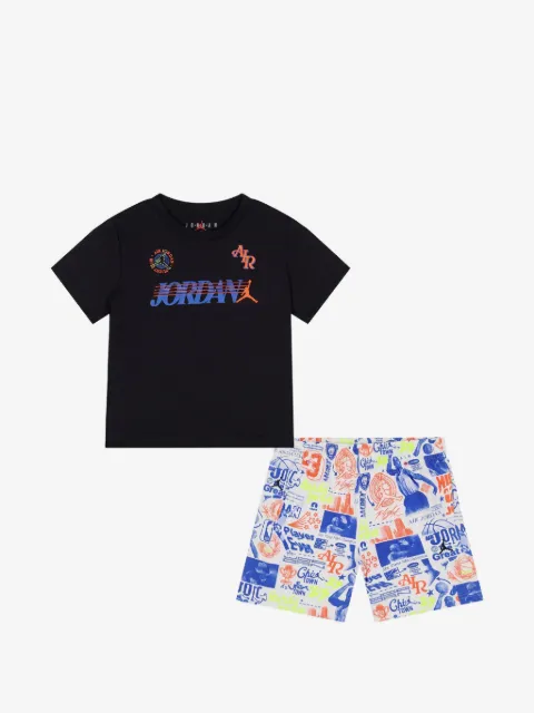 Nike Kids graphic-print cotton T-shirt and shorts set